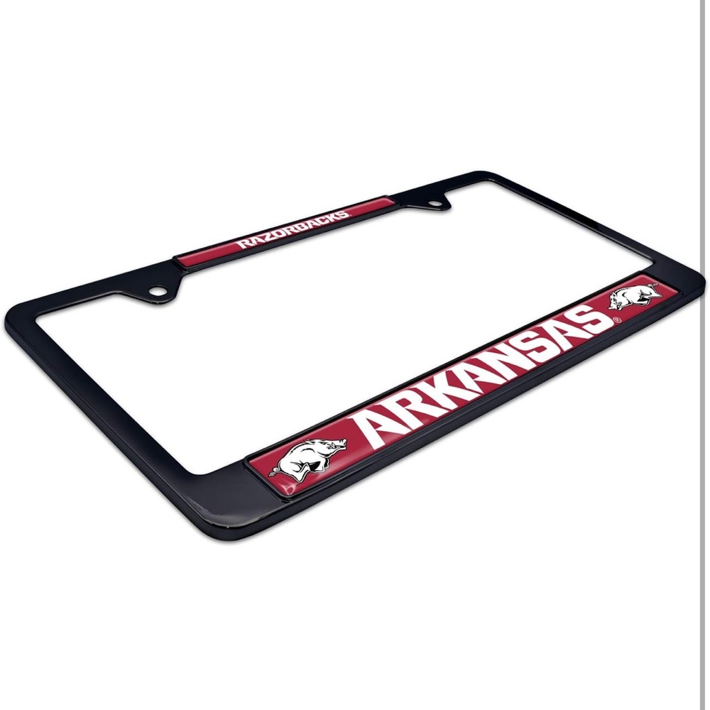 NWT‎ Arkansas Razorbacks Black License Plate Frame - Picture 2 of 2